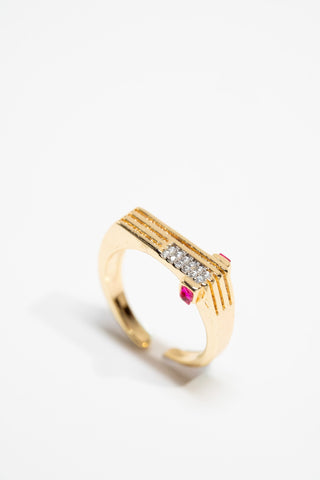 Rectangle Side-Stone Ring