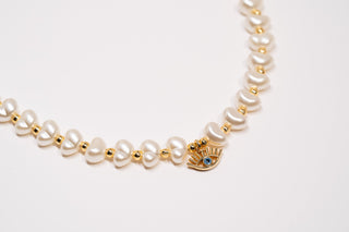 Mini Eye Pearl Necklace