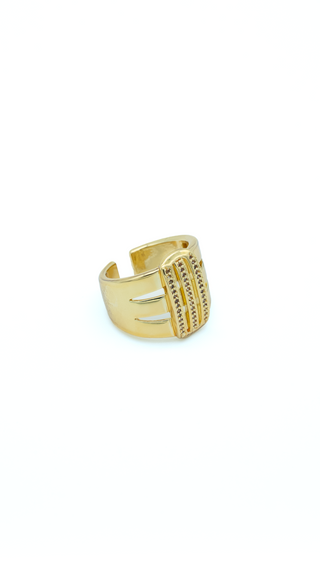 Triple Row Stone Ring