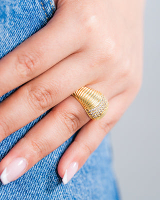 Textured Stone Ring
