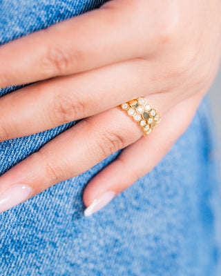 Triple Honeycomb Ring