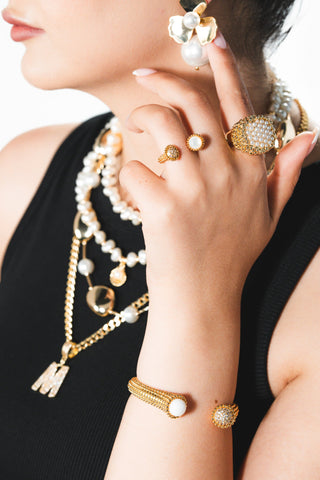 Spaced Pearl Necklace