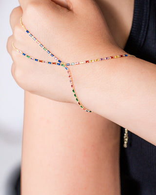 Rainbow Gold Hand Chain