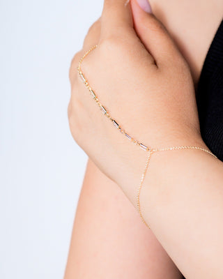 Six-Stone Gold Hand Chain