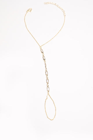Six-Stone Gold Hand Chain