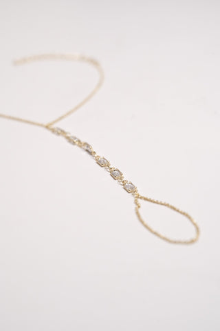 Six-Stone Gold Hand Chain