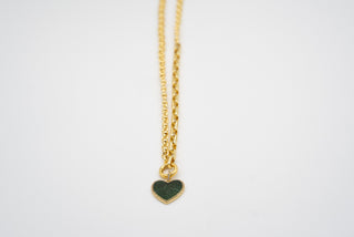 Colorful Heart Emerald Necklace