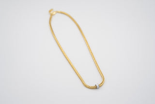 Satalite White Enamel Necklace