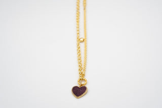 Colorful Heart Amethyst Necklace