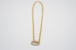 Ra Stone Paperclip Necklace