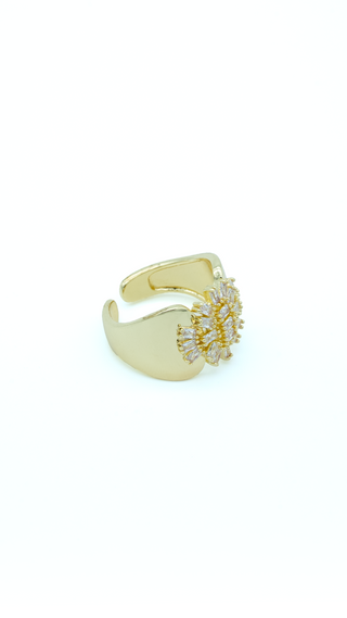 Baguette Flower Ring
