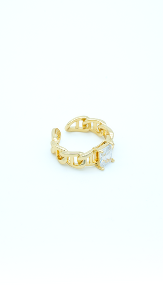 Gold Baguette Stone Ring