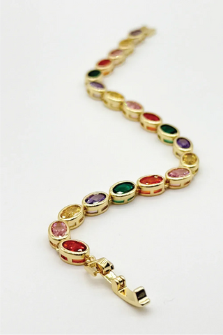Oval Rainbow Bracelet