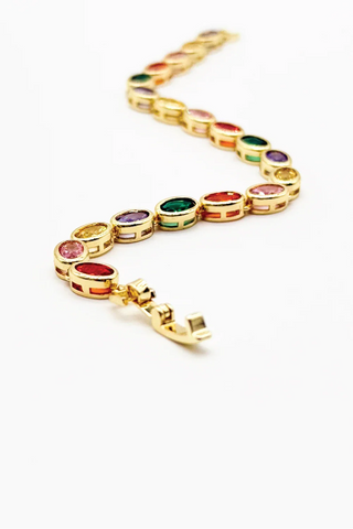 Oval Rainbow Bracelet